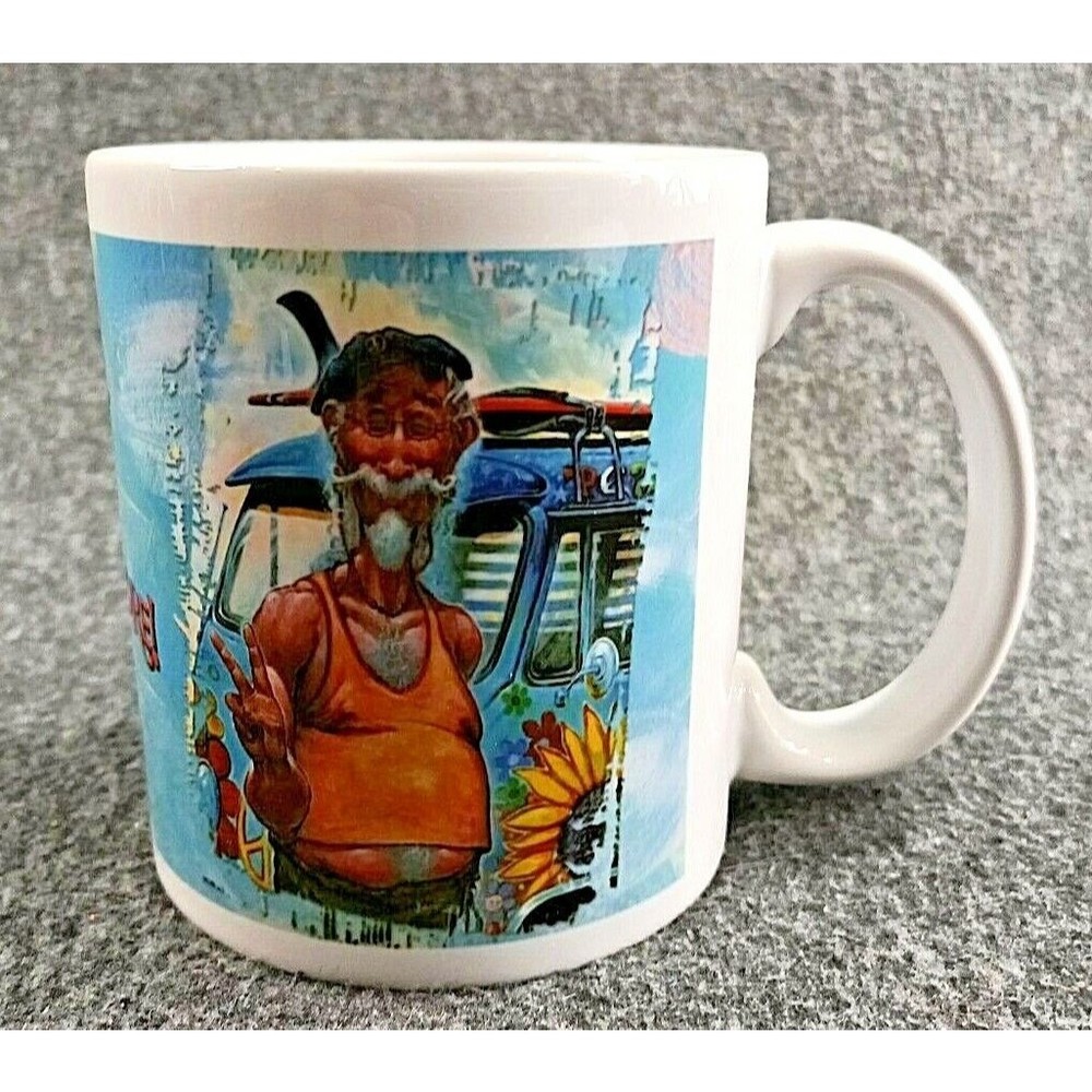 Leanin' Tree Ceramic Gift Mug THEY DON'T MAKE 'EM LIKE US ANYMORE! 60s Hippie